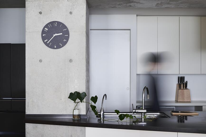 Paneco Horloge Murale, gris clair