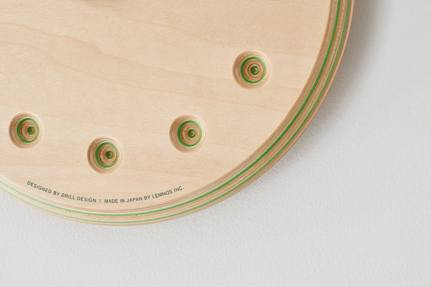 Paper Wood Line Sat zidni 22 cm s plavim kazaljkama