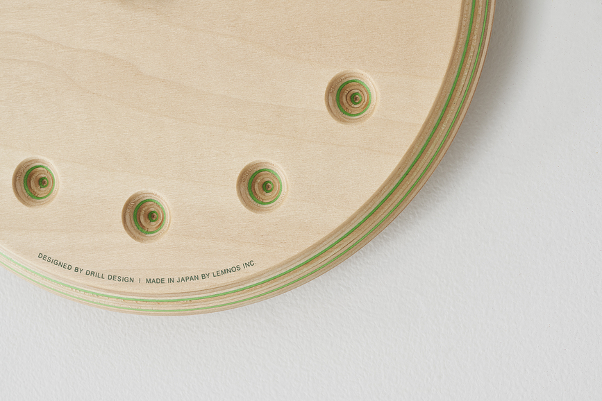 Paper Wood Line Stenska ura, 22 cm, modri kazalci