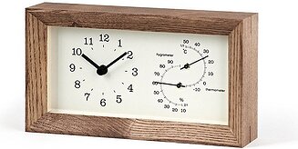 Pulkstenis ar termometru un higrometru Frame