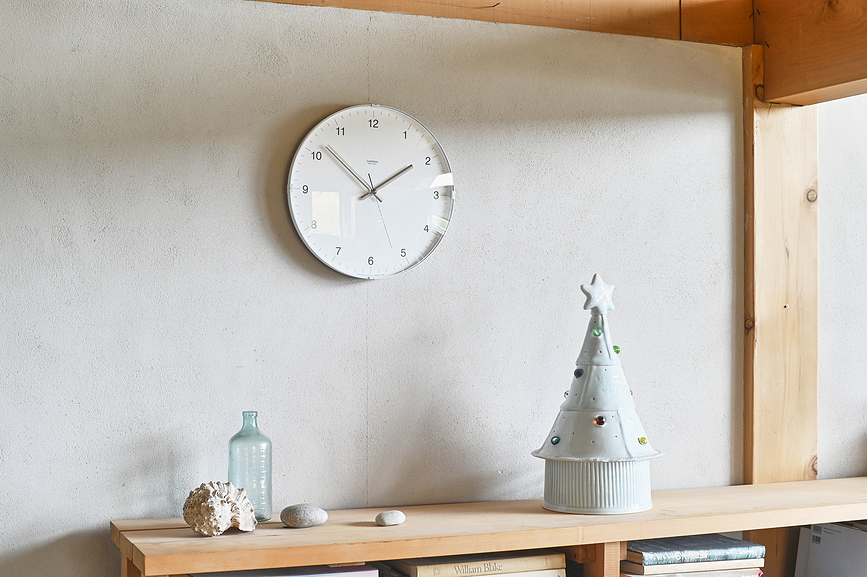 Reloj de Pared Biome, 32 cm, blanco