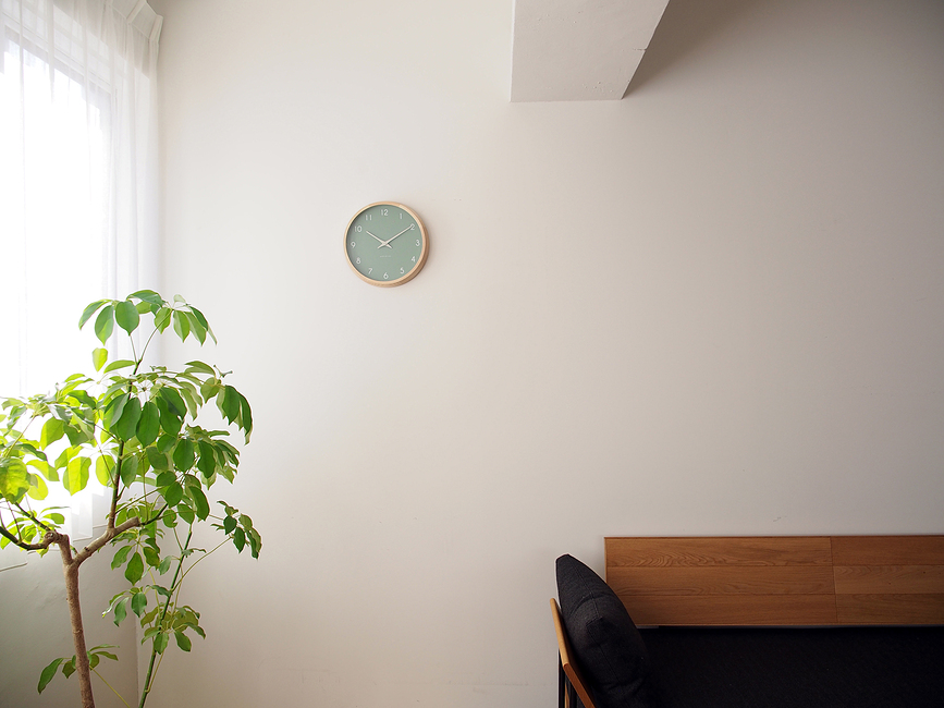 Reloj de pared Campagne, verde