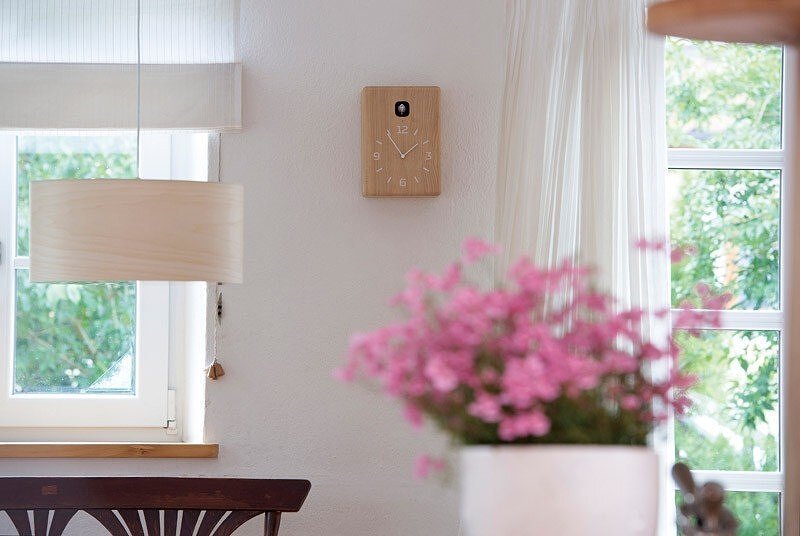 Reloj de Pared con Cuco de madera clara Cucu