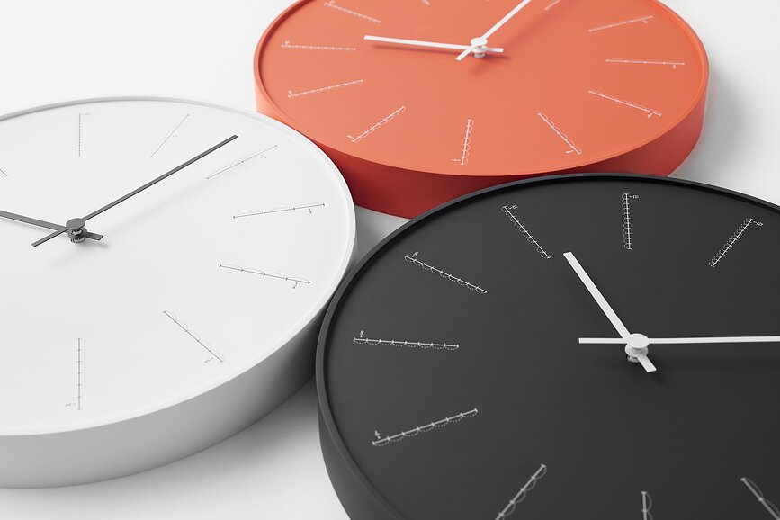 Reloj de Pared Divide, naranja