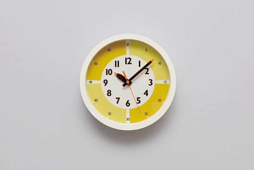 Reloj de pared Fun Pun Color, 24,8 cm, azul