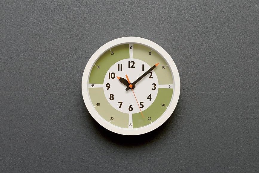 Reloj de pared Fun Pun Color, 24,8 cm, azul