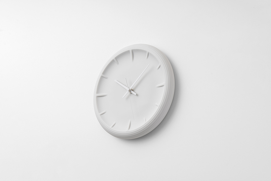 Reloj de Pared Lemnos Relief, blanco