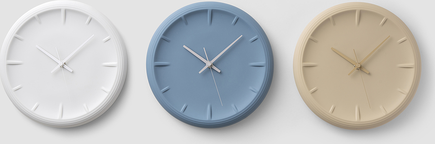 Reloj de Pared Lemnos Relief, blanco