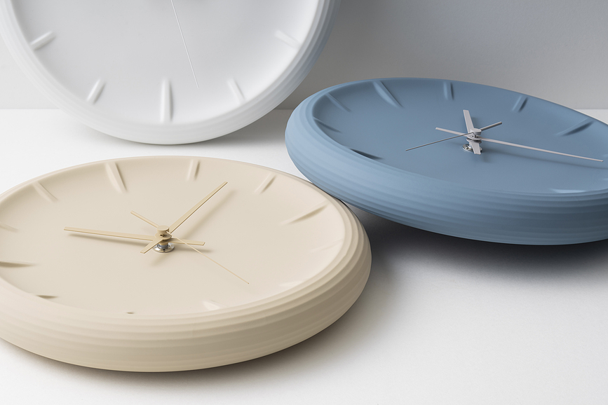 Reloj de Pared Lemnos Relief, blanco