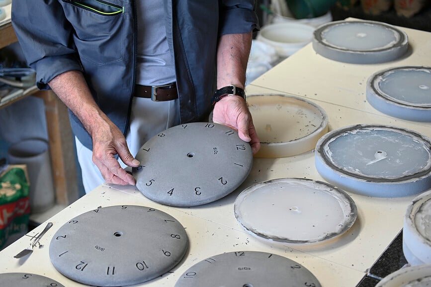 Reloj de pared SiO2, beige