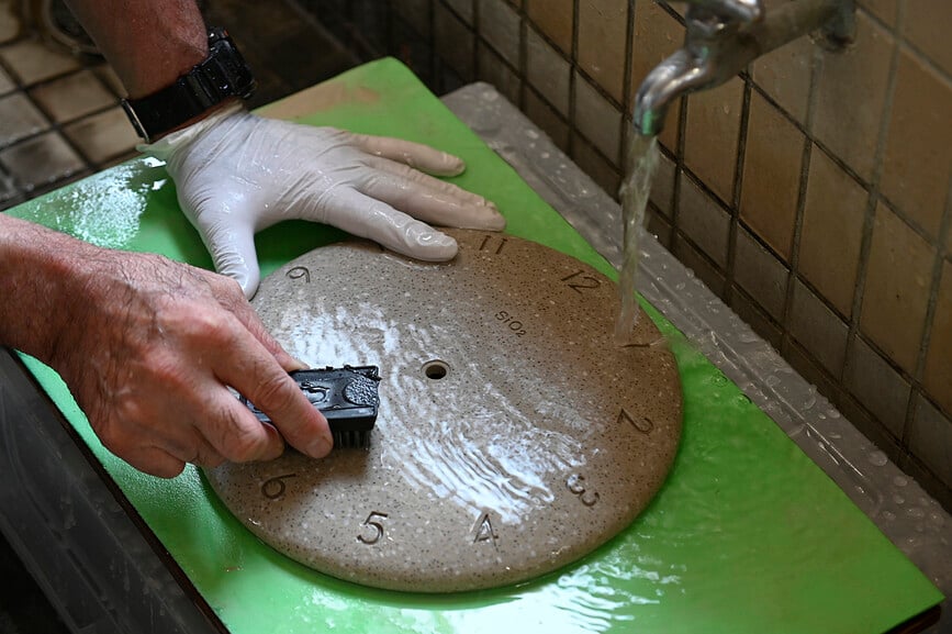 Reloj de pared SiO2, beige