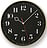 Riki Ring Horloge murale, 25 cm, noire