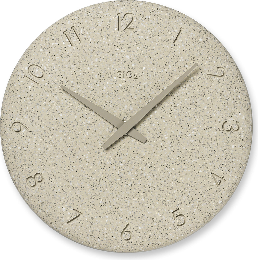 SiO2 Horloge murale, beige