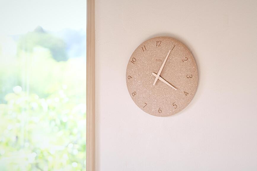 SiO2 Horloge murale, rose