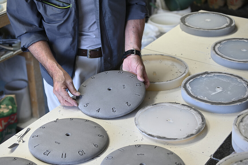 SiO2 Ρολόι τοίχου, μπεζ