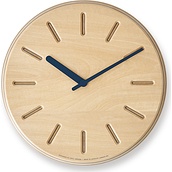 Zegar ścienny Paper Wood Line 29 cm niebieskie wskazówki