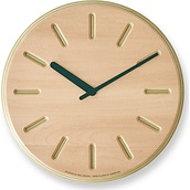 Zegar ścienny Paper Wood Line 29 cm zielone wskazówki