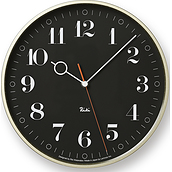 Zegar ścienny Riki Ring 25 cm czarny