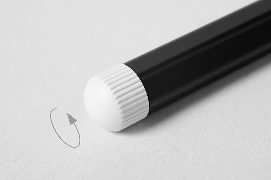 Bolígrafo de gel de tinta negra Drehgriffel Nr. 1, gris azulado