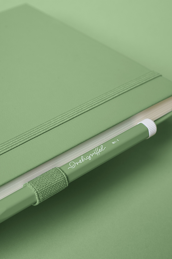 Bolígrafo Drehgriffel Nr. 1, gris azulado, con tinta azul