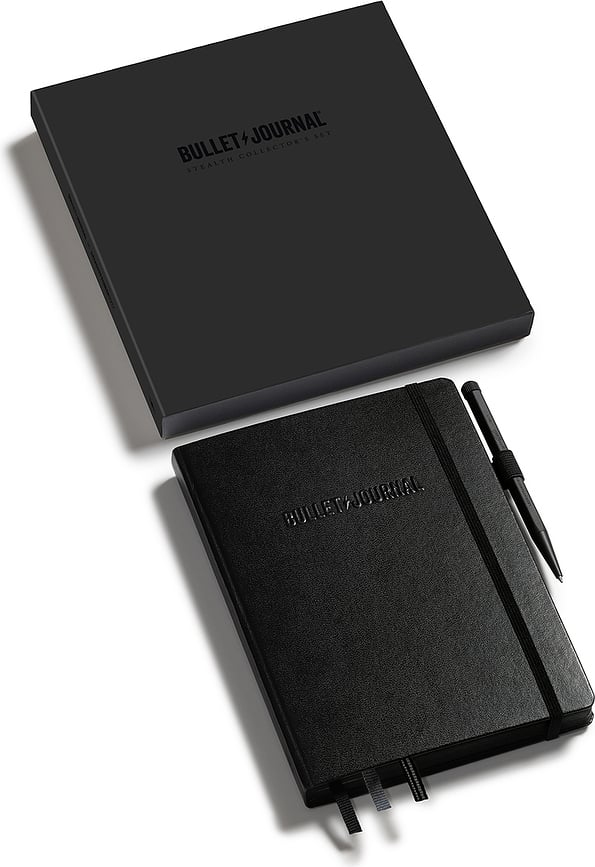 Bullet Journal Collectors Set, notes s pisalom in samolepilnim držalom, 3-delni set
