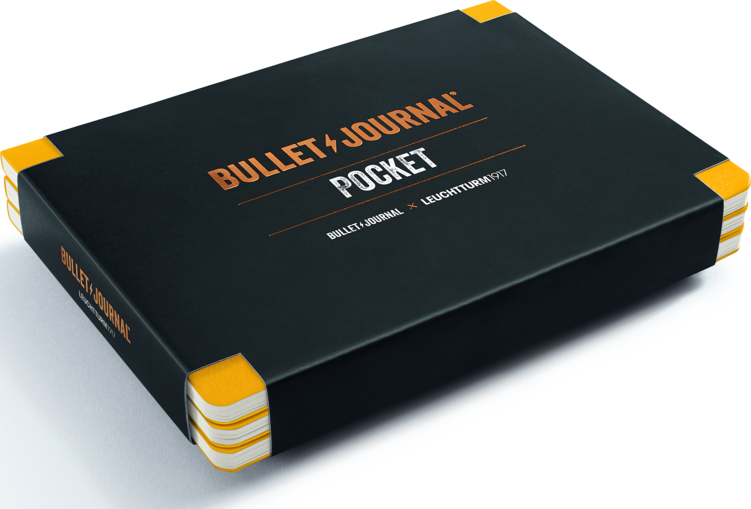 Bullet Journal Notizbücher, gelb, 3 St.