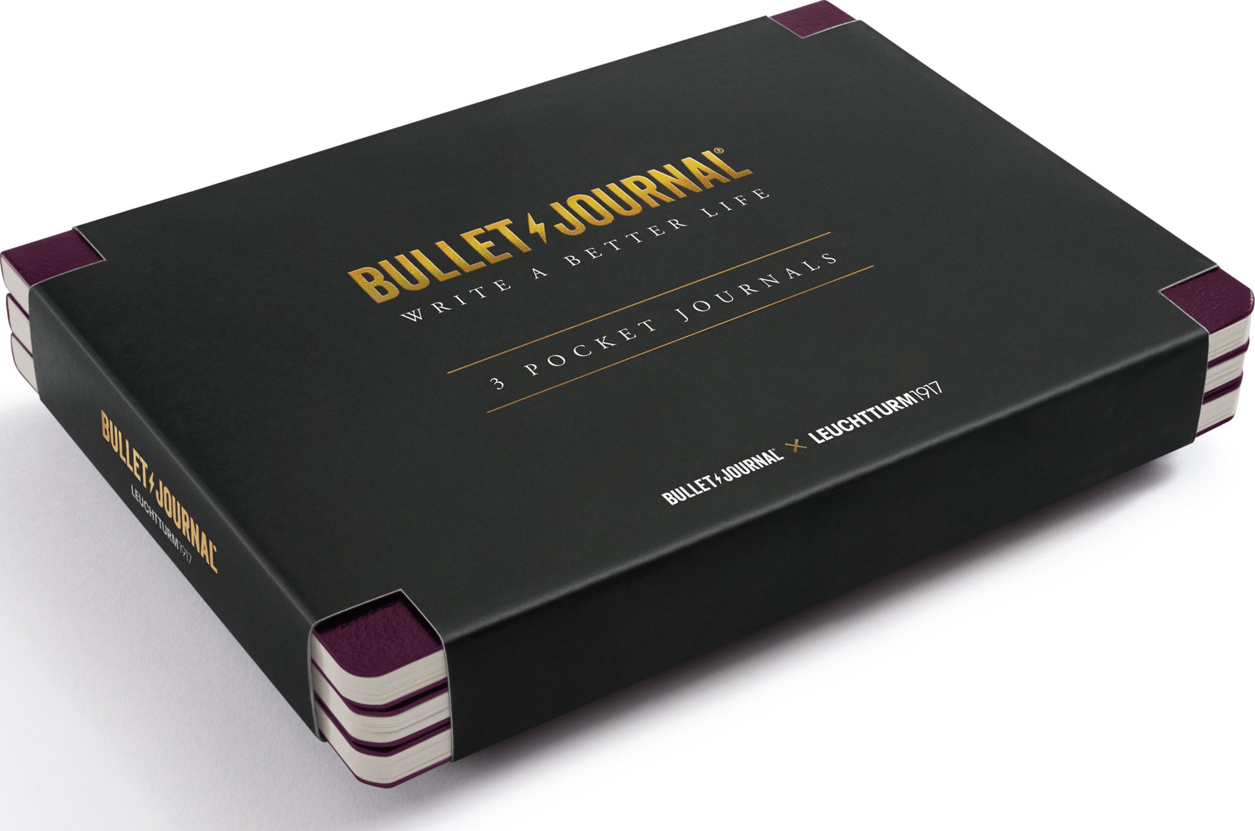 Bullet Journal Notizbücher, lila, 3 St.