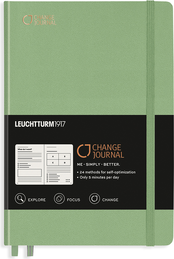 Change Journal бележник A5, градински чай зелен