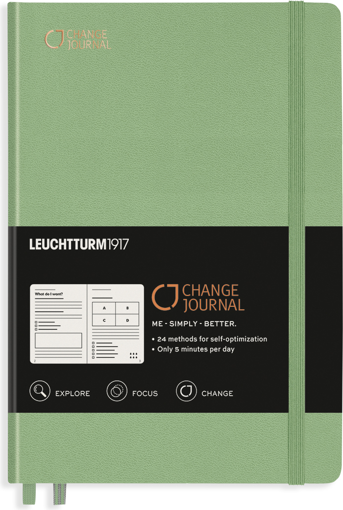 Change Journal Notizbuch A5, salbeigrün