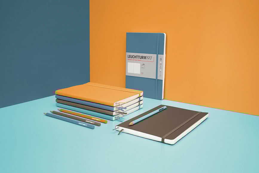 Cuaderno punteado de tapa blanda Leuchtturm 1917, A5, 123 páginas, 80 g/m², rosa empolvado