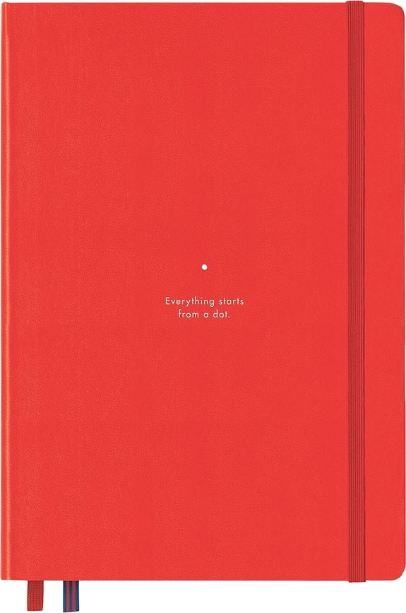 Cuaderno punteado de tapa dura Leuchtturm 1917 Bauhaus, A5, 251 páginas, 80 g/m², negro