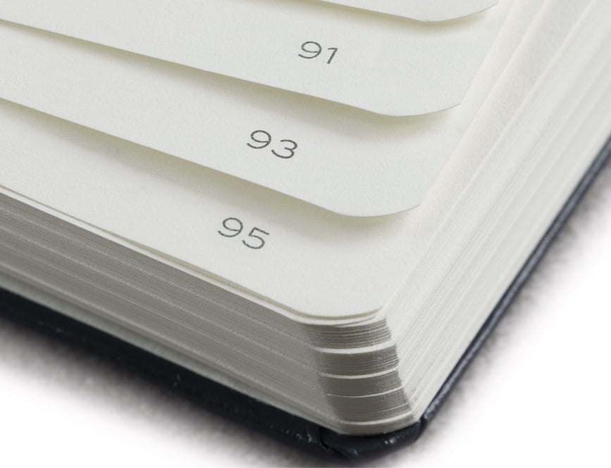 Cuaderno de tapa dura Leuchtturm 1917, A6, 184 páginas, 80 g/m² rayado, negro