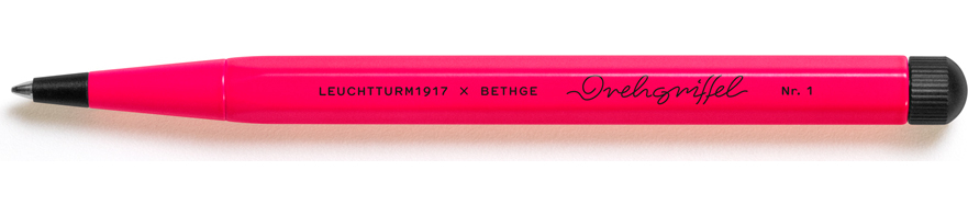 Drehgriffel Nr. 1 Luminous Kugelschreiber mit schwarzer Tinte, neonpink