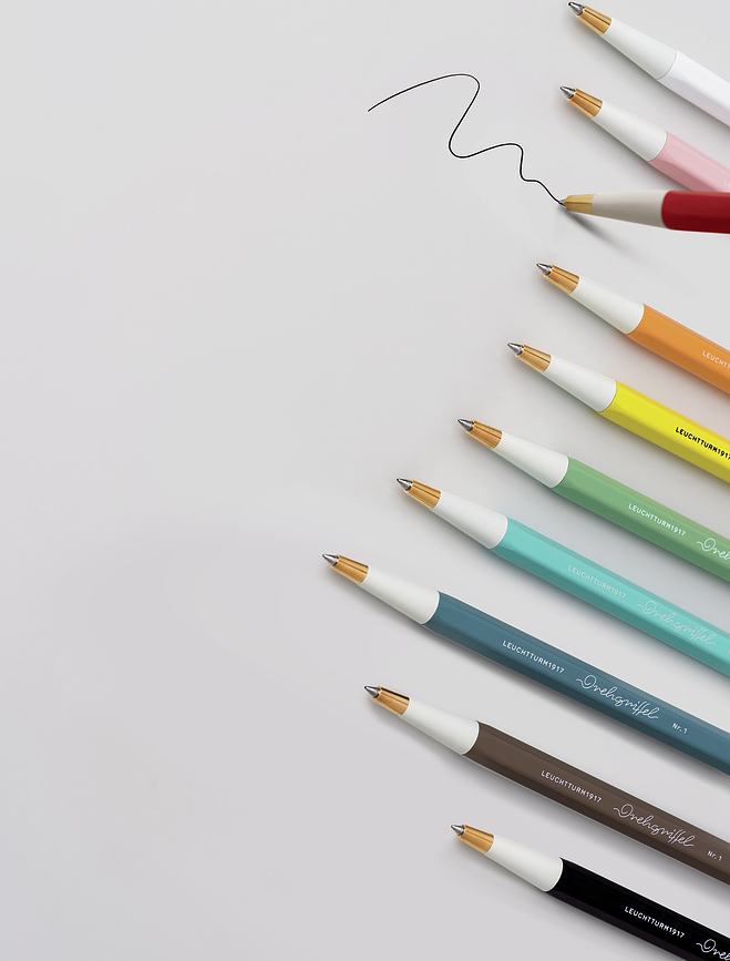 Drehgriffel Nr. 1 Stylo Gel, encre noire, bleu-gris