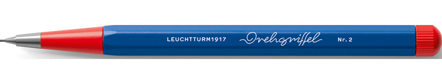 Drehgriffel Nr. 2 Bauhaus Druckbleistift 0,7 mm, blau-rot