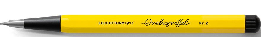 Drehgriffel Nr. 2 Bauhaus Druckbleistift 0,7 mm, gelb-schwarz
