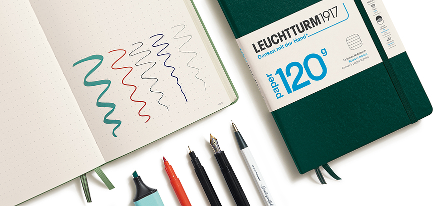 Edition 120 Carnet à pages lisses, à couverture rigide, A5, 203 pages, 120 g/m², bleu marine