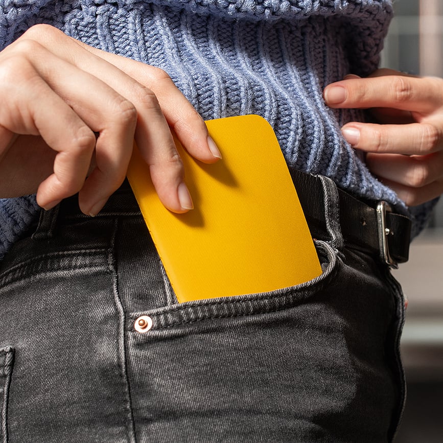 Hladké zápisníky v ohebných deskách Jottbook Pur A6 tmavě růžové 80 g/m², 3 ks