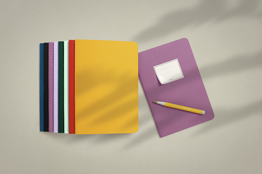 Jottbook Pur A5 piezīmju grāmatiņas ar punktiem, elastīgos vākos, melnas, 80 g/m², 3 gab.