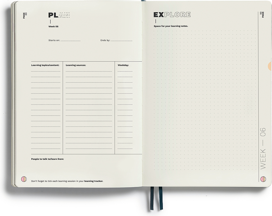 Learning Journal Carnet, B5, 100 g/m², marine