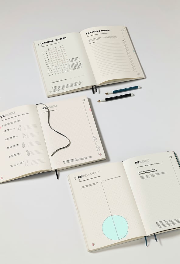 Learning Journal Notes B5, 100 g/m², morsko modra