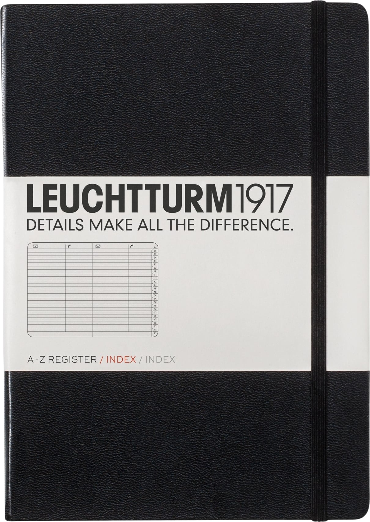 Leuchtturm 1917 Adressbuch A5, schwarz
