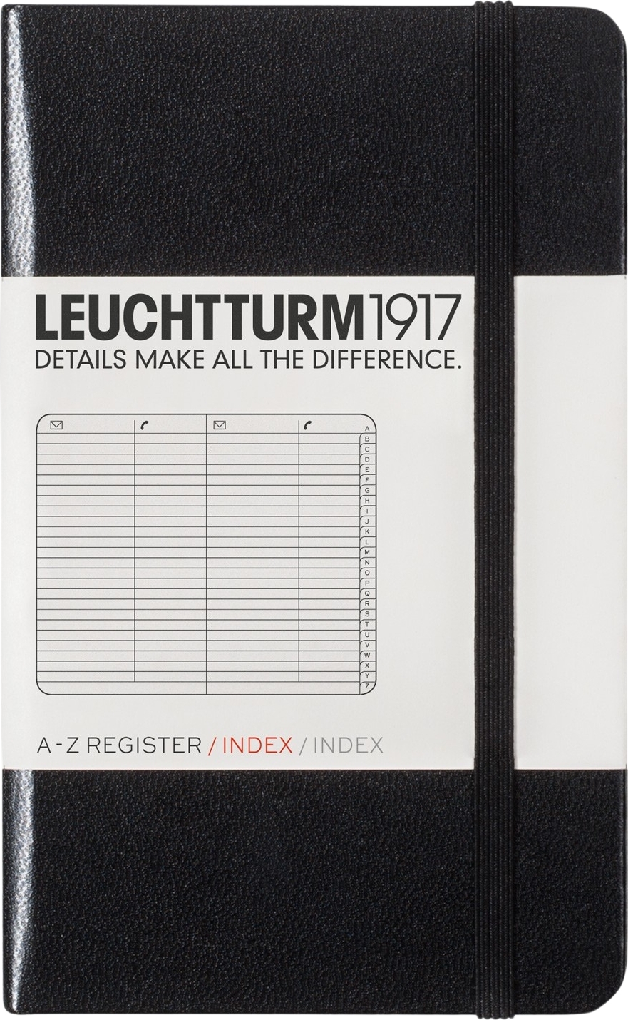 Leuchtturm 1917 Adressbuch A6, schwarz