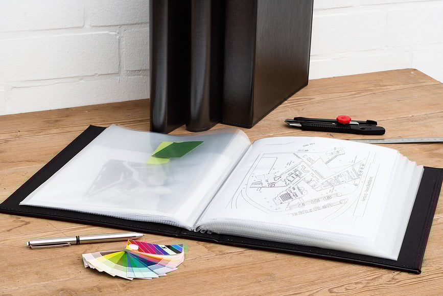 Leuchtturm 1917 Album za dokumente A4 crni s 40 džepova