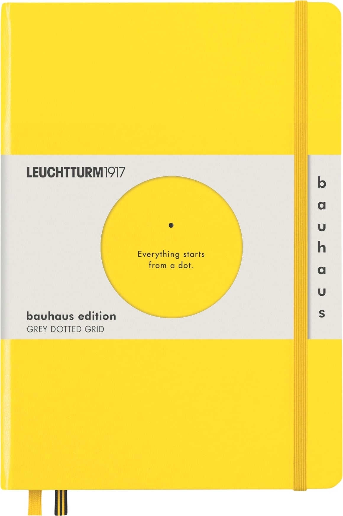 Leuchtturm 1917 Bauhaus Notizbuch A5, gepunktet, Hardcover, 251 Seiten, zitronengelb, 80 g/m²