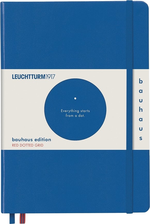 Leuchtturm 1917 Bauhaus pontozott keménykötésű notesz, A5, 251 oldal, sötétkék, 80 g/m²