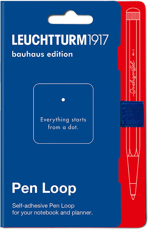 Leuchtturm 1917 Bauhaus Porte-Stylo autocollant, bleu foncé