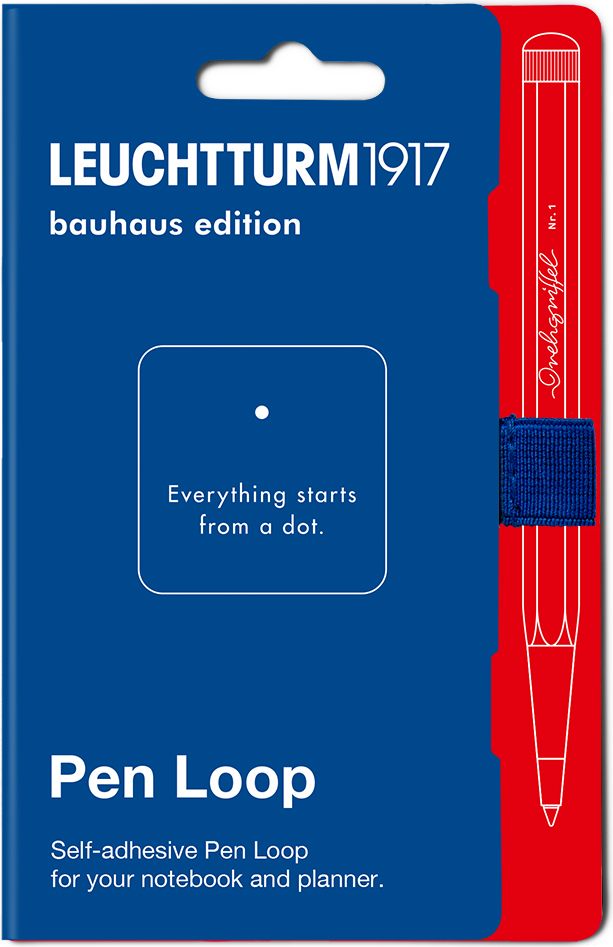 Leuchtturm 1917 Bauhaus selbstklebender Stifthalter, dunkelblau