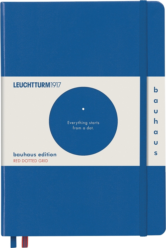 Leuchtturm 1917 Bauhaus Σημειωματάριο με τελείες, με σκληρό εξώφυλλο, A5, σκούρο μπλε, 251 σελίδες, 80 g/m²