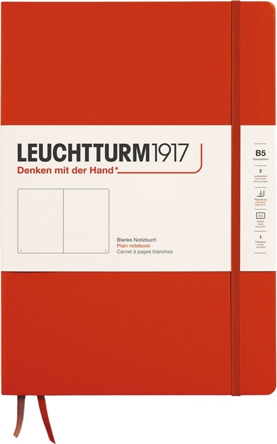 Leuchtturm 1917 Bilježnica B5 praznih stranica s tvrdim uvezom 219 stranica 80 g/m² tamnonarančasta